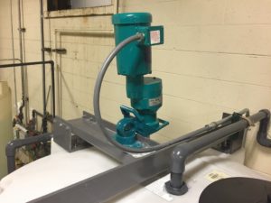 Fiberglass Support System for Polyethylene Tank